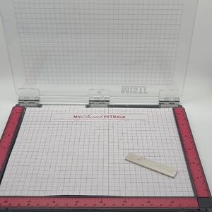 Crafting Tool with Red and Silver Accents